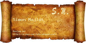 Simon Majlát névjegykártya